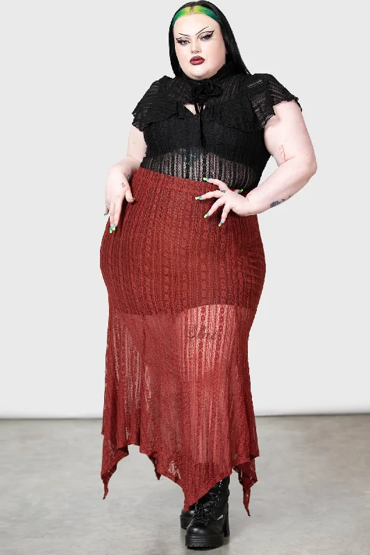 Animal - print wrap skirt for a wild and stylish statementJuliet's Betrayal Maxi Skirt [RED] [PLUS]