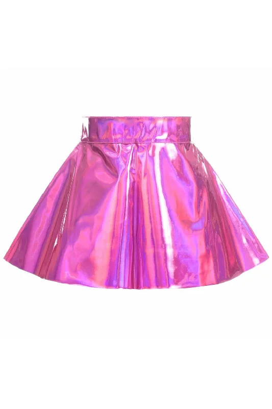 Moisture - wicking performance skirt for outdoor workoutsFuchsia Holo Skater Skirt