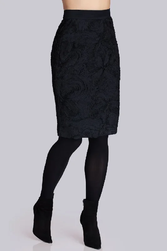 High - waisted denim skirt with distressed details3D Lace Skirt