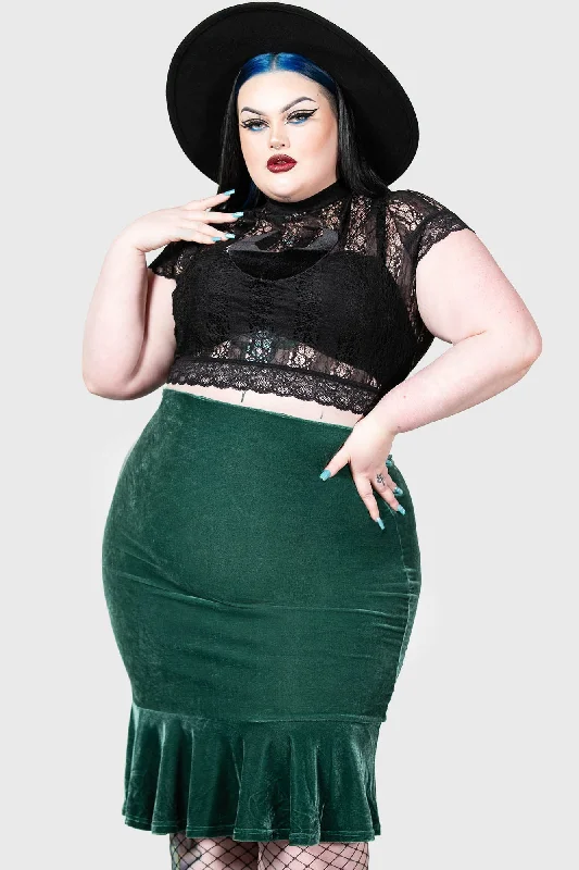 Antibacterial sport skirt for fitness enthusiastsDrusilla Midi Skirt [GREEN] [PLUS]