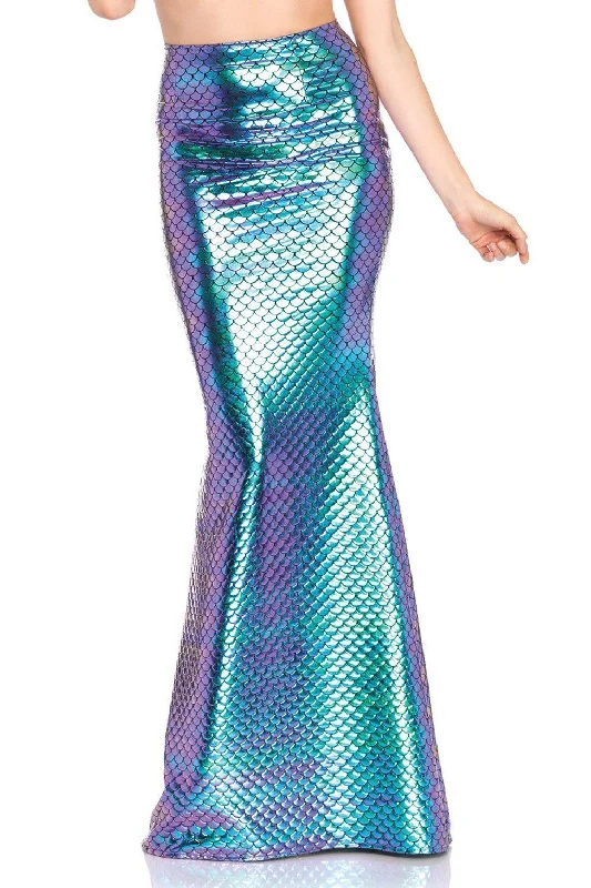Cropped - length skirt for a trendy and youthful lookIridescent Mermaid Skirt