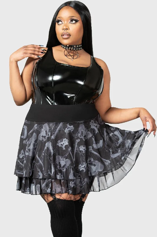 Plus - size A - line skirt with side pockets for added convenienceHioid Mini Skirt [PLUS]