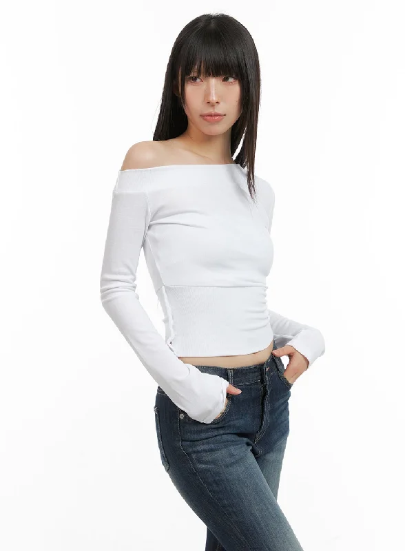 One-Shoulder Cotton Long Sleeve CG420