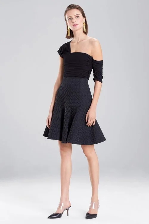 Geo - print midi skirt for a contemporary and fashionable outfitTexture Geo Jacquard Skirt
