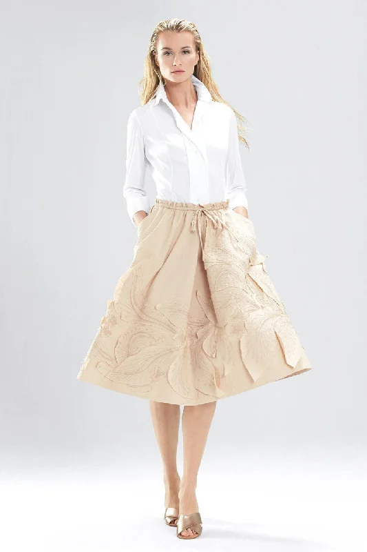 Glitter - embellished mini skirt for a fun and flashy clubbing lookStructured Texture Skirt with Embroidery