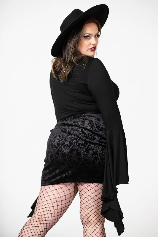 Embroidered organza skirt for a formal wedding guest lookDoom Duchess Skirt [B] [PLUS]