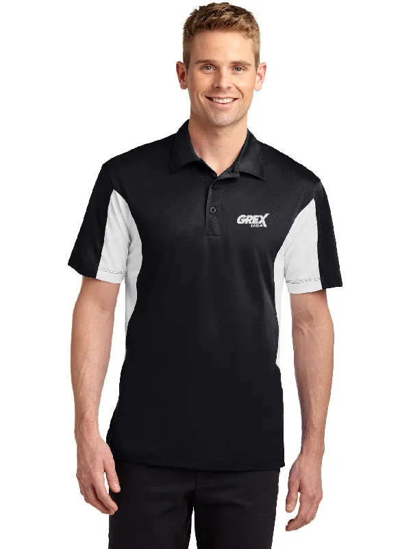 Polo shirt with thumbholes for added functionalitySport-Tek Tall Side Blocked Sport Wick Polo Polo shirt with thumbholes for added functionalitySport-Tek Tall Side Blocked Sport Wick Polo