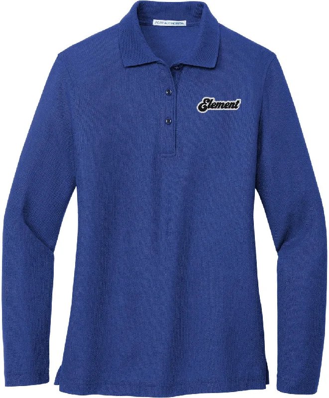 Glitter - embellished polo shirt for a sparkly appearancePort Authority Ladies Long Sleeve Silk Touch Polo Shirt