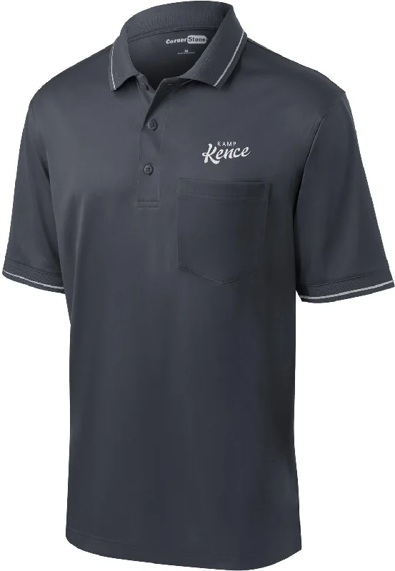 Polo shirt with a cropped length for a trendy lookCornerStone Snag-Proof Tipped Pocket Polo