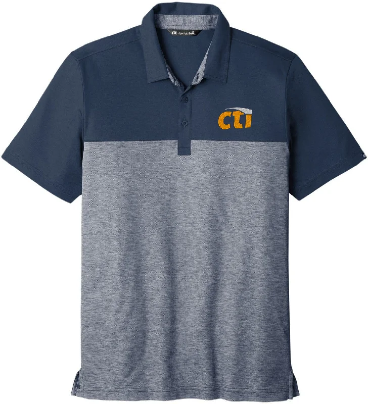 Button - through back polo shirt for a unique designTravisMathew Oceanside Blocked Polo