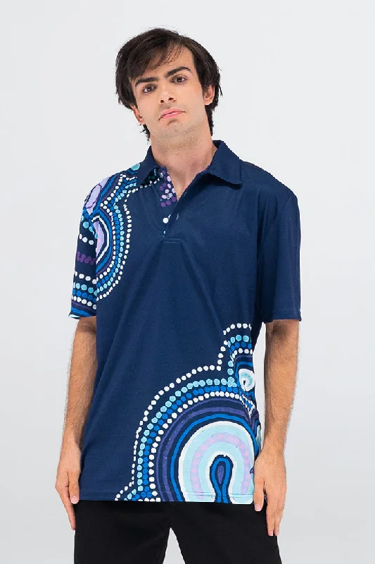 V - neck polo shirt in soft merino wool for winterKoorrookee 'Grandmother' UPF50+ Navy Bamboo Essence Polo Shirt V - neck polo shirt in soft merino wool for winterKoorrookee 'Grandmother' UPF50+ Navy Bamboo Essence Polo Shirt