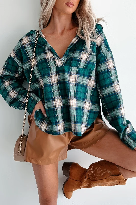 DOORBUSTER Blanchard Oversized Plaid Pullover Shirt (Green)