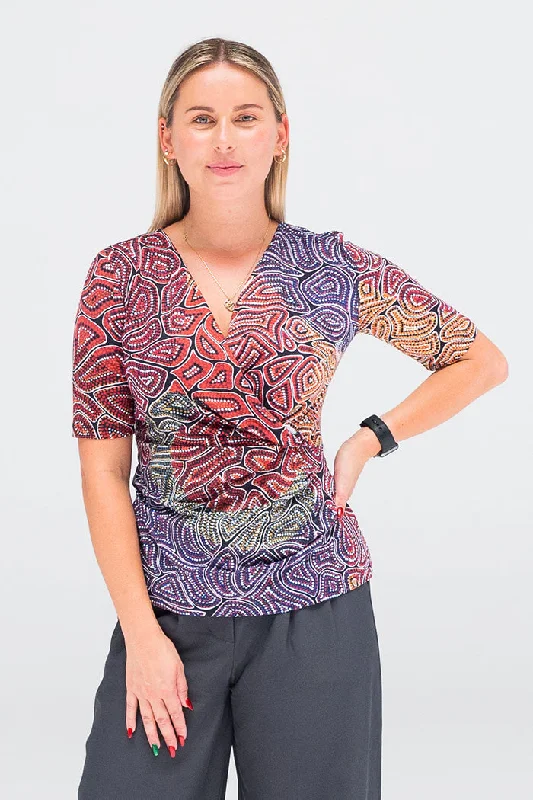 UV - protected polo shirt for outdoor enthusiastsOur Many Tribes Women's Twist Top