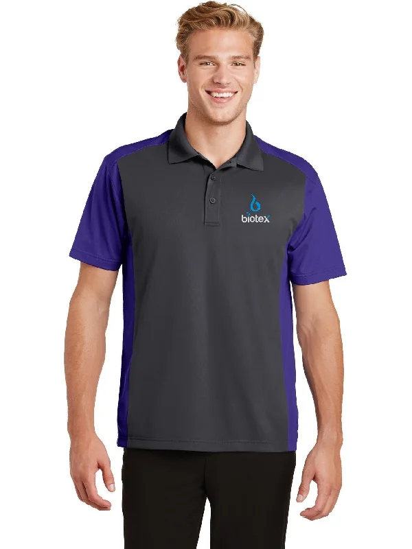 Sleeveless polo shirt for hot summer daysSport-Tek Colorblock Micropique Sport-Wick Polo