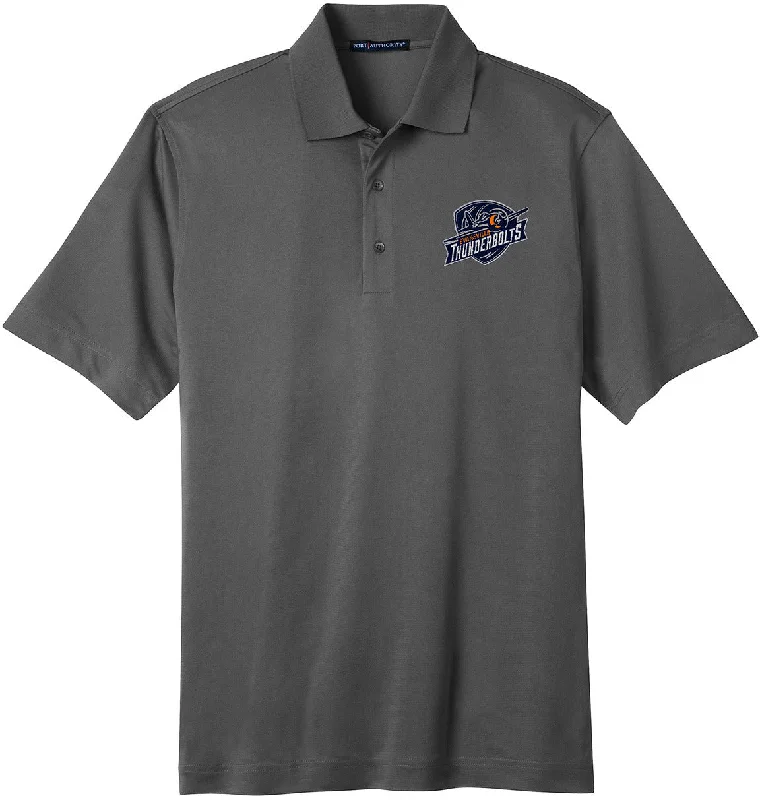 Striped linen blend polo shirt for summer beach partiesPort Authority Tall Tech Pique Polo