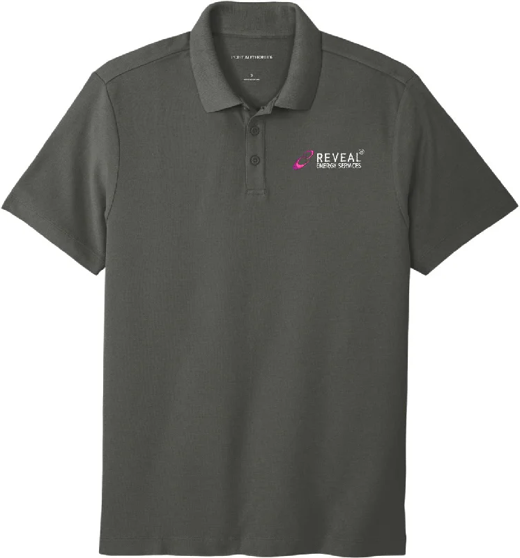 Retro - style polo shirt with a vintage logoPort Authority SuperPro React Polo