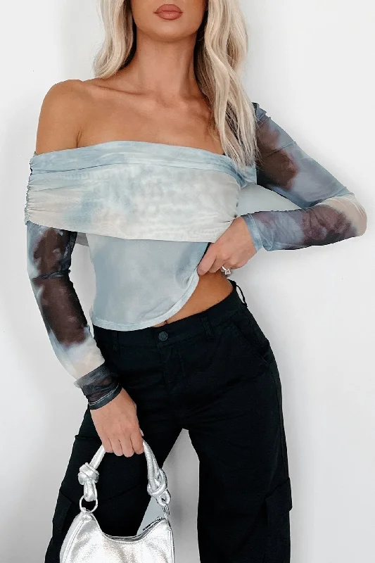 The Beauty Of Existence Asymmetric Mesh Top (Grey/Black)