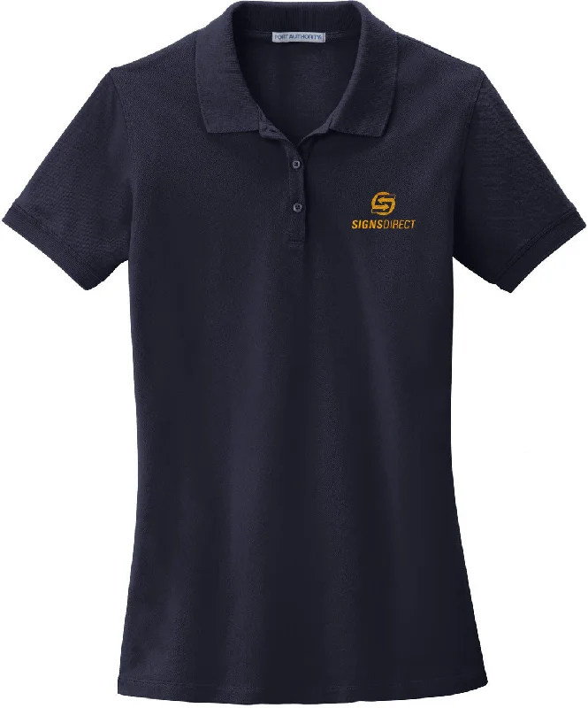Puffed - sleeve polo shirt for a fashionable silhouettePort Authority Ladies EZCotton Pique Polo