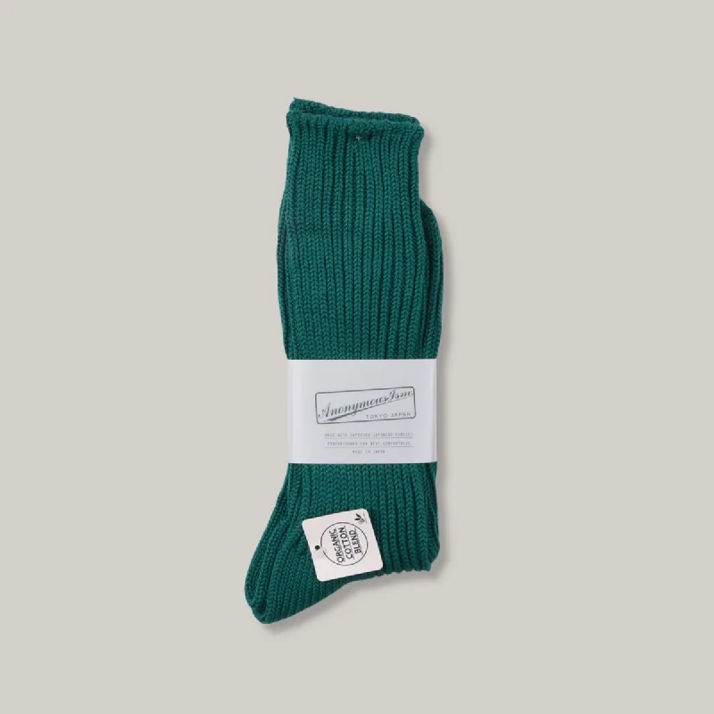 Plus Size Women's Belted Cable Knit SweatersANONYMOUS ISM OC L/G RIB CREW - GREEN