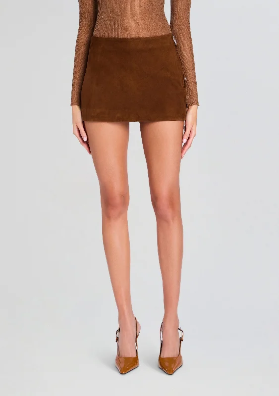 Mock Neck Women's Alpaca Wool Sweaters in Earth TonesValerie Suede Skirt