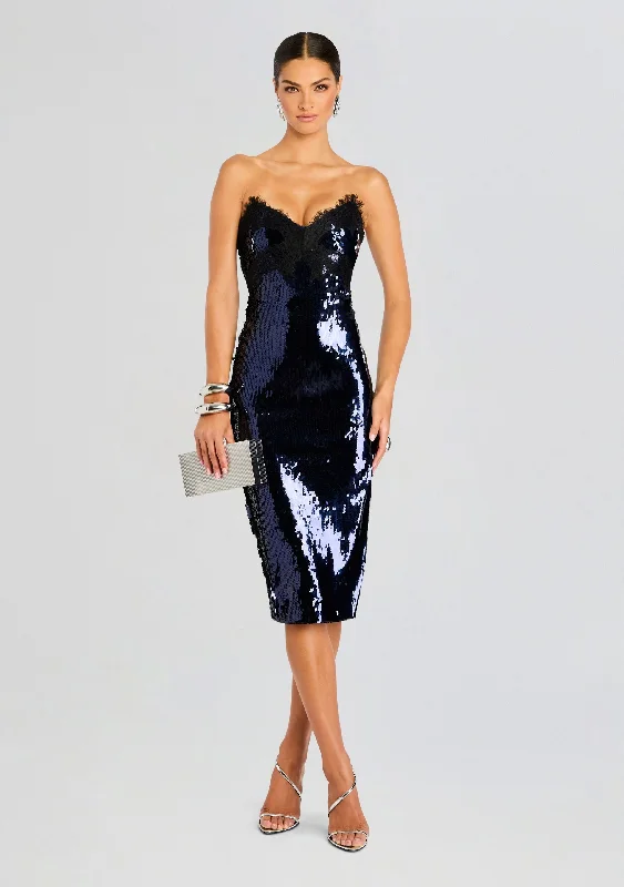 Sleeveless Women's Silk - Trimmed Sweaters for SummerEllen Sequin Dress