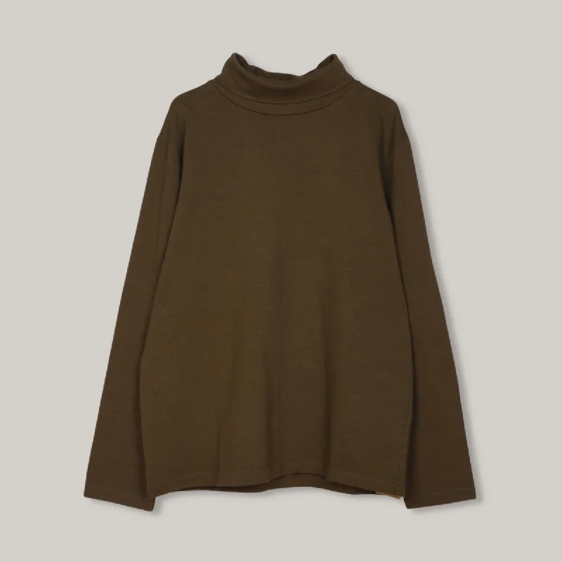 Plus Size Women's Sequined Sweaters for Special OccasionsTS(S) TURTLE NECK SHIRT - OLIVE Plus Size Women's Sequined Sweaters for Special OccasionsTS(S) TURTLE NECK SHIRT - OLIVE