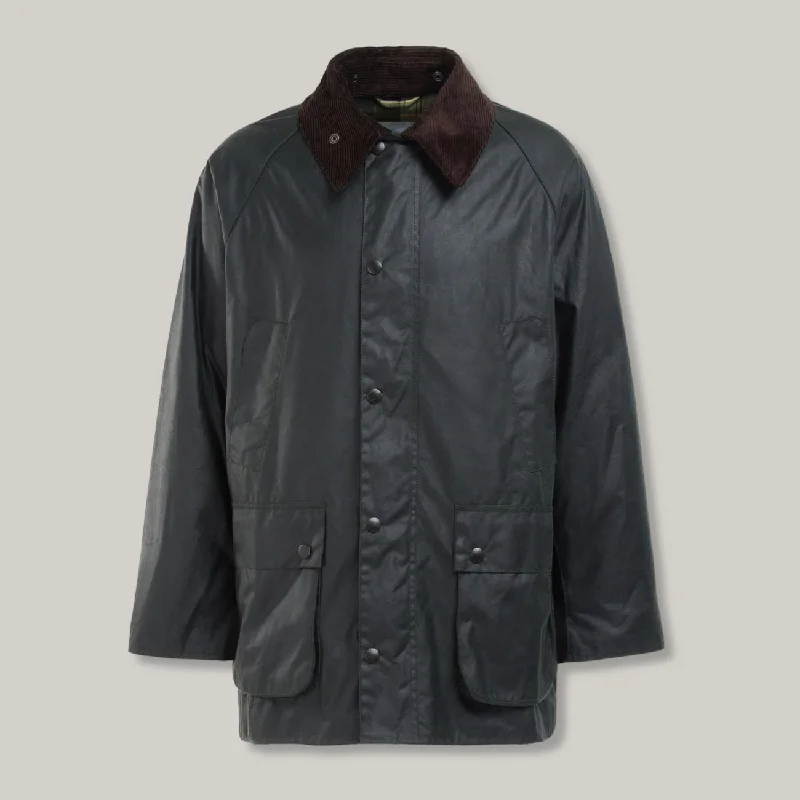 Plus Size Women's Belted Cable Knit SweatersBARBOUR BEDALE OS WAX JACKET - SAGE