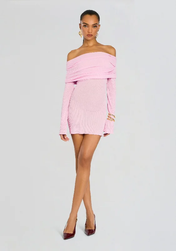 Plus Size Women's Belted Cable Knit SweatersGalli Rib Knit Mini Dress