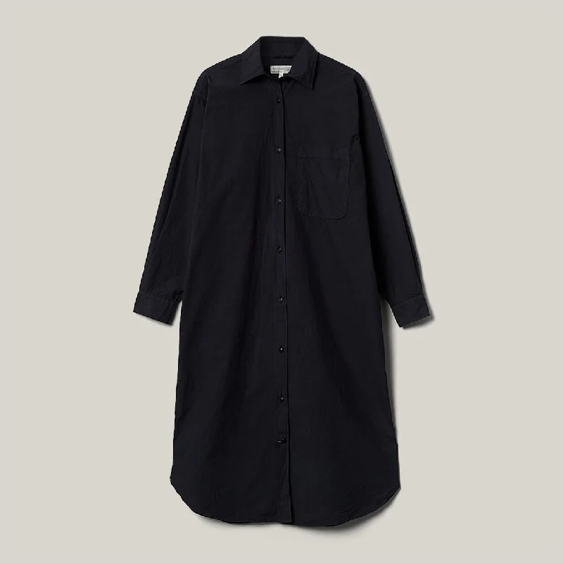 Tie - Front Women's Lambswool Sweaters in Pastel HuesMERZ B SCHWANEN SHIRT DRESS - CHARCOAL