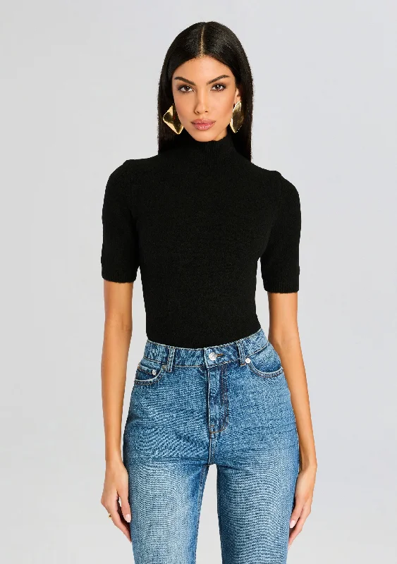 Mock Neck Women's Alpaca Wool Sweaters in Earth TonesYuna Fuzzy Knit Top