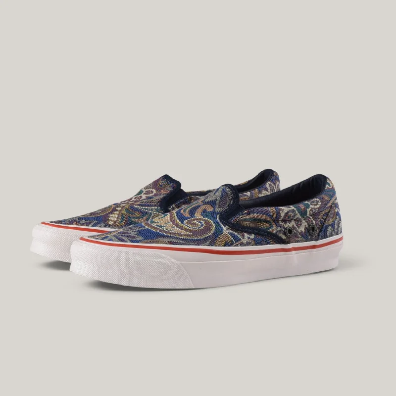 Hooded Women's Fleece - Lined Sweaters for WinterVANS VAULT X NIGEL CABOURN OOG CLASSIC SLIP-ON LX - PAISLEY VINTAGE BLUE