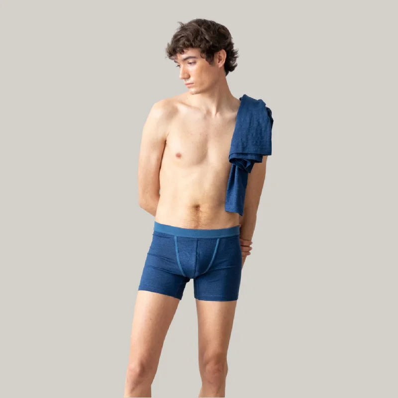 Sleeveless Women's Silk - Trimmed Sweaters for SummerTA-CT BOXER BRIEFS CERVIN - INDIGO