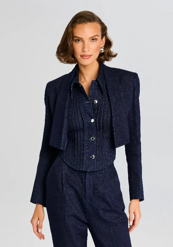 Bell - Sleeve Women's Mohair - Wool Blend SweatersClara Denim Blazer