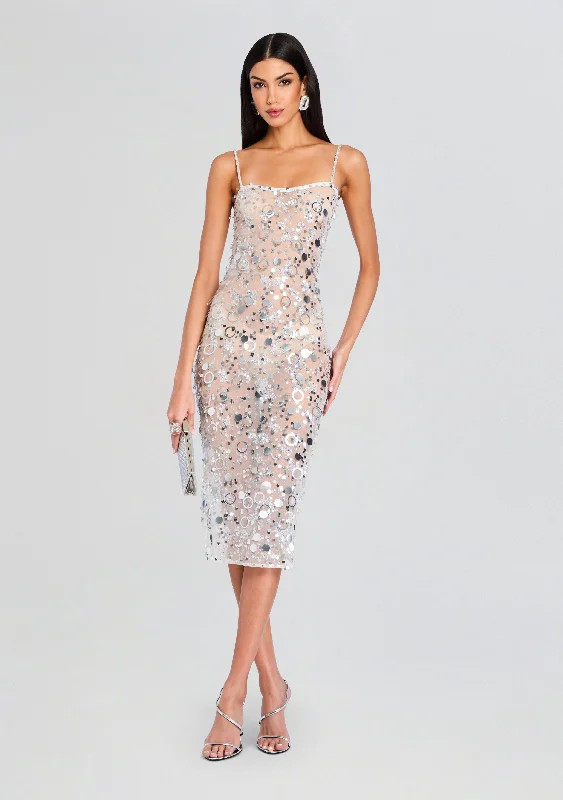Bell - Sleeve Women's Mohair - Wool Blend SweatersYelena Sequin Dress