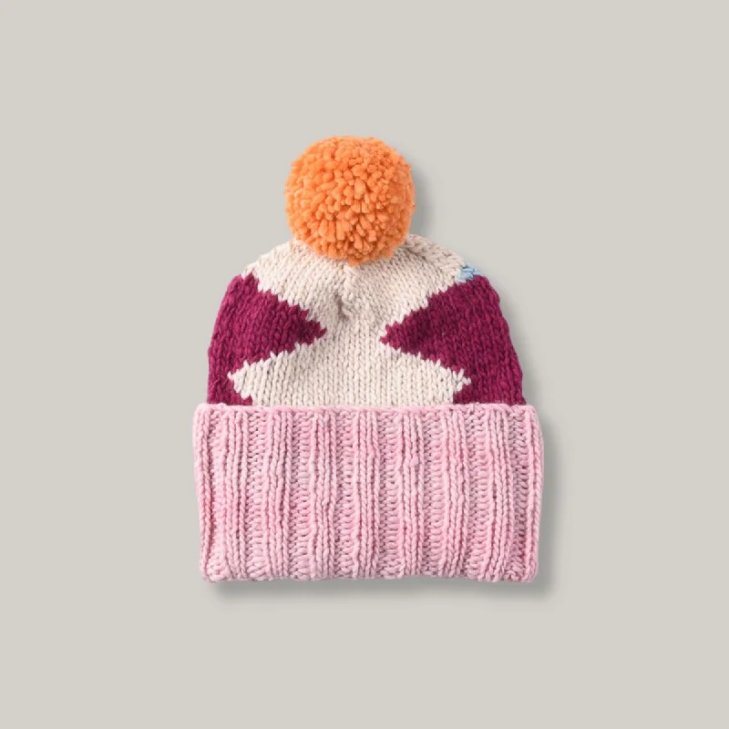 Open - Front Women's Cardigan - Style Mohair SweatersCHAMULA DOUBLE CUFF CAP LIGHTNING - LIGHT PINK