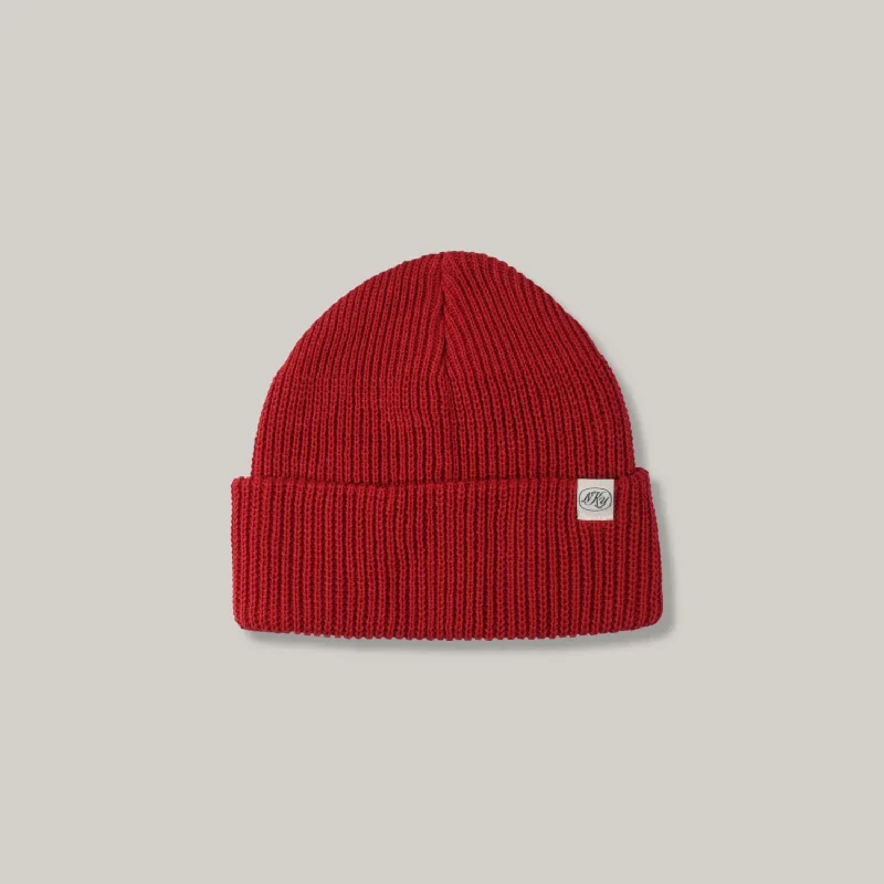 Split - Hem Women's Linen Blend Sweaters for SpringKNICKERBOCKER WATCH CAP - RED