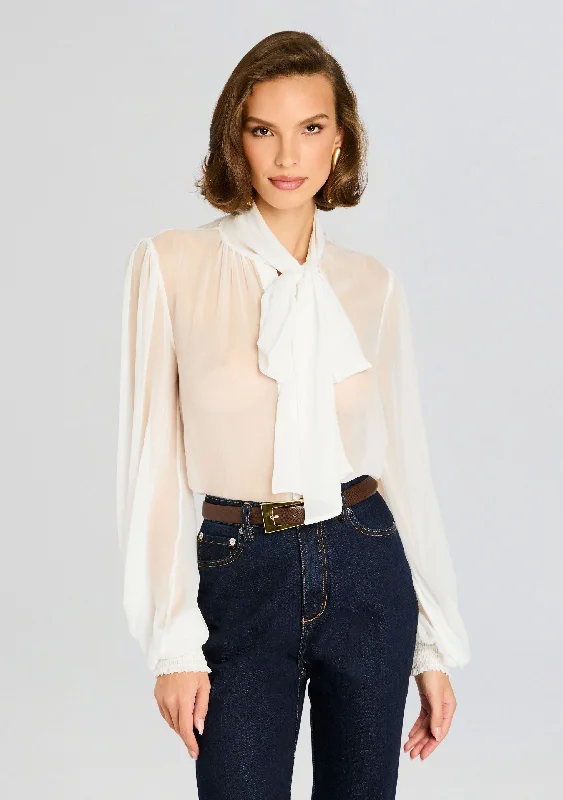 Split - Hem Women's Linen Blend Sweaters for SpringHasli Silk Chiffon Top