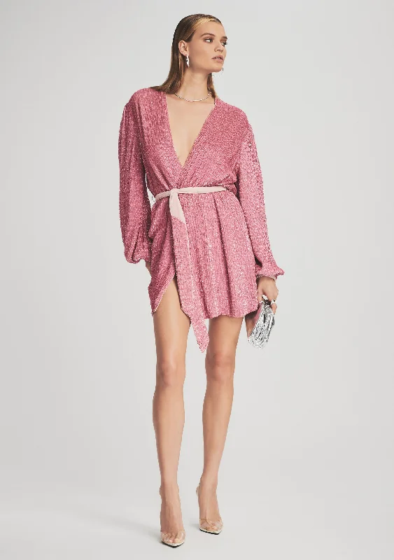 Tie - Front Women's Lambswool Sweaters in Pastel HuesGabrielle Sequin Robe