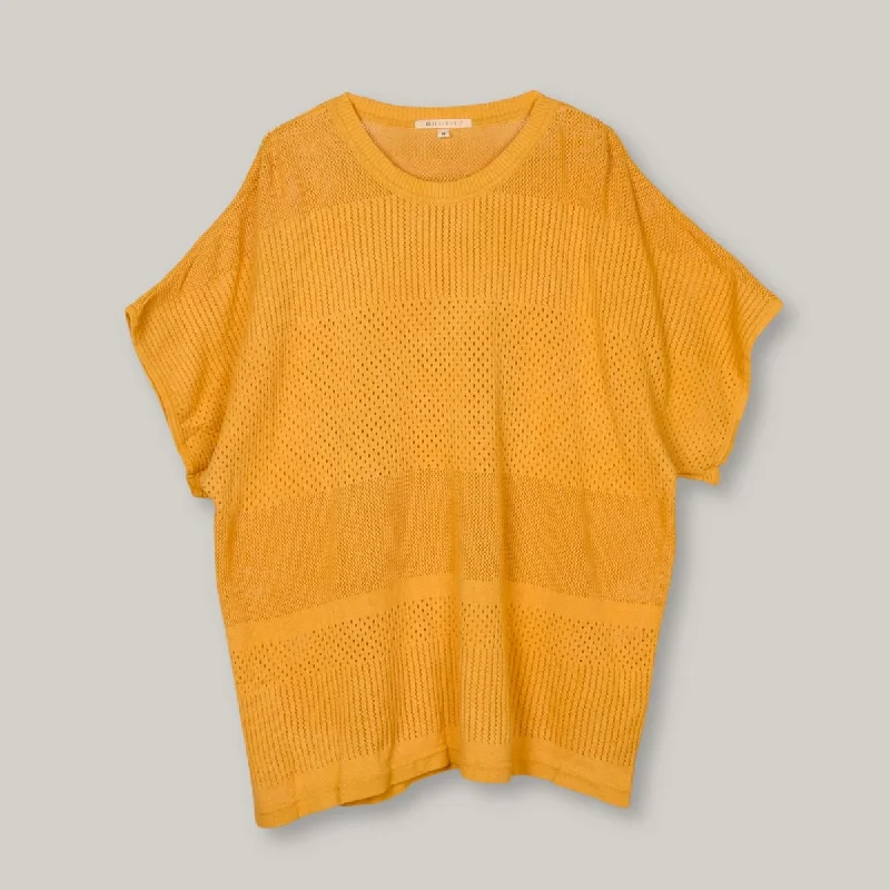 Tie - Front Women's Lambswool Sweaters in Pastel Hues11.11 UNISEX T-SHIRT - MANGO YELLOW
