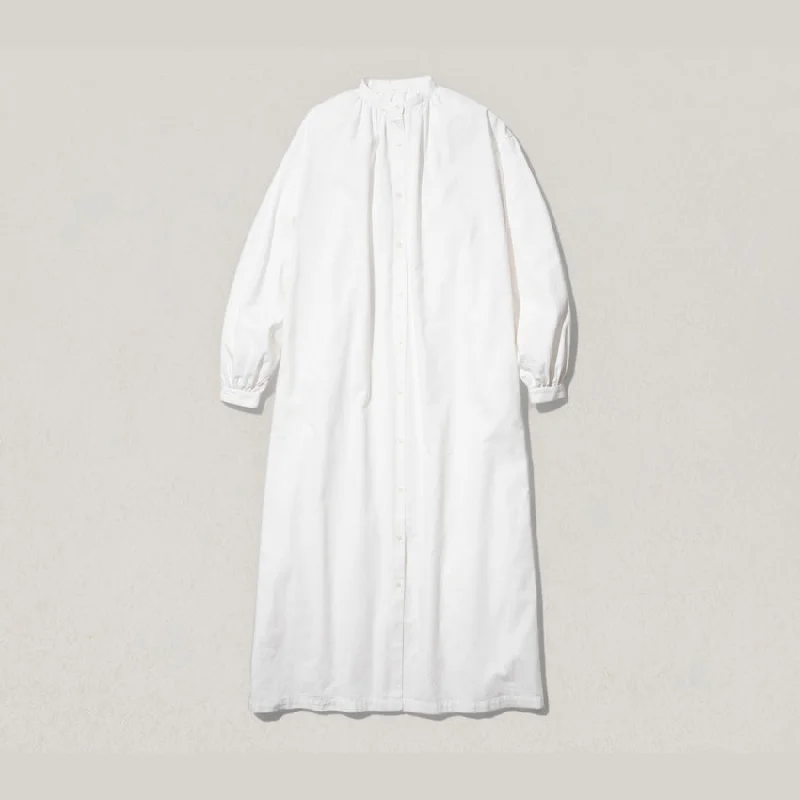 Cropped Women's Angora Blend Sweaters for a Trendy LookSNOW PEAK OG COTTON POPLIN SHIRT DRESS - WHITE