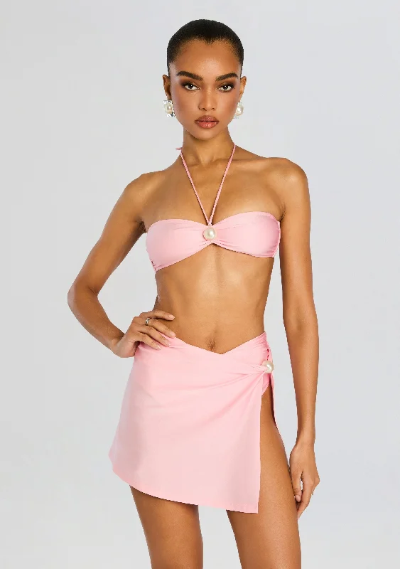 Tie - Front Women's Lambswool Sweaters in Pastel HuesJuno Bikini Top