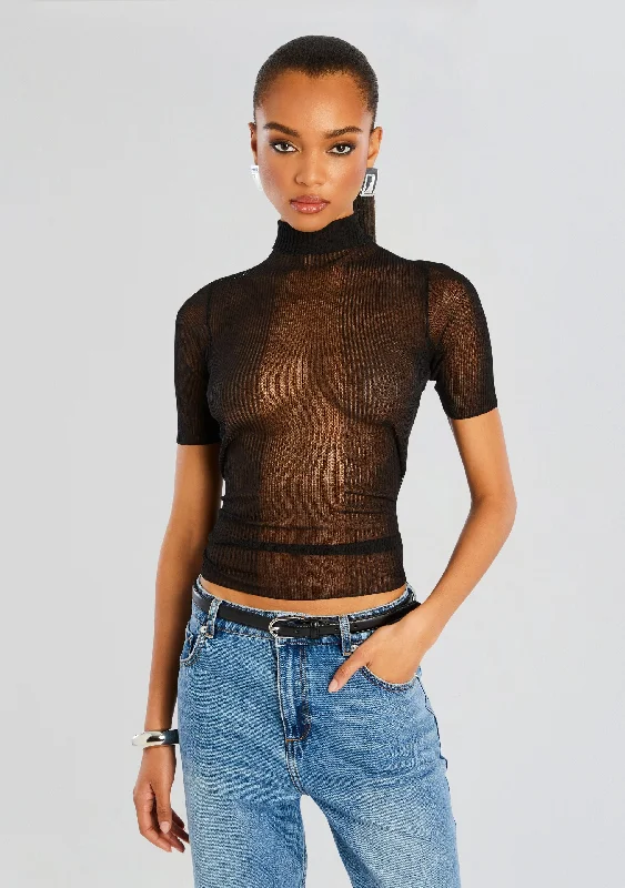 Tie - Front Women's Lambswool Sweaters in Pastel HuesPaula Short Sleeve Sweater