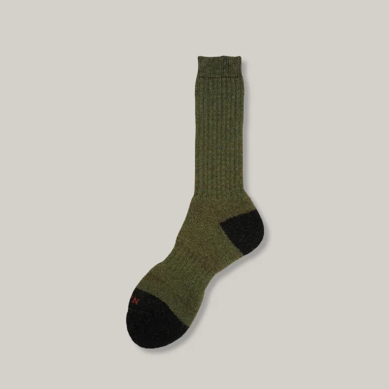 Tie - Front Women's Lambswool Sweaters in Pastel HuesNIGEL CABOURN TWO TONE SOCKS - GREEN Tie - Front Women's Lambswool Sweaters in Pastel HuesNIGEL CABOURN TWO TONE SOCKS - GREEN