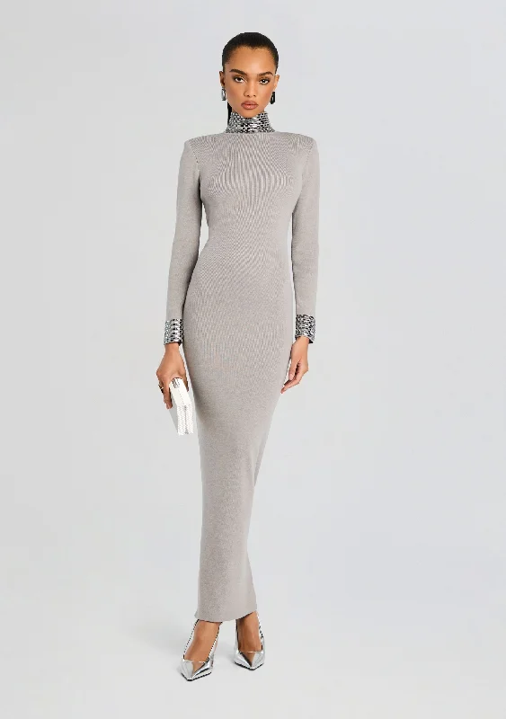 High - Low Hem Women's Cashmere - Blended SweatersMonroe Embellished Knit Dress