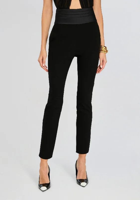 Plus Size Women's Sequined Sweaters for Special OccasionsTuxedo Cigarette Pants