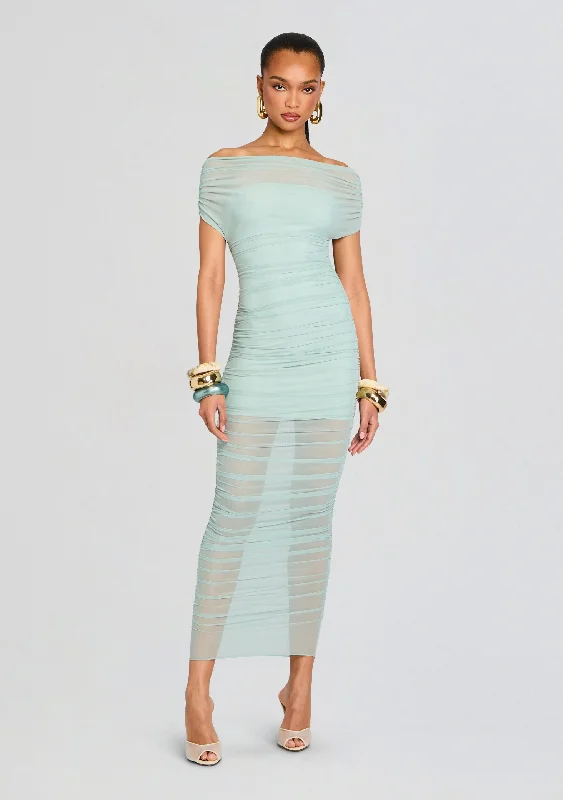 Plus Size Women's Sequined Sweaters for Special OccasionsNoel Mesh Midi Dress