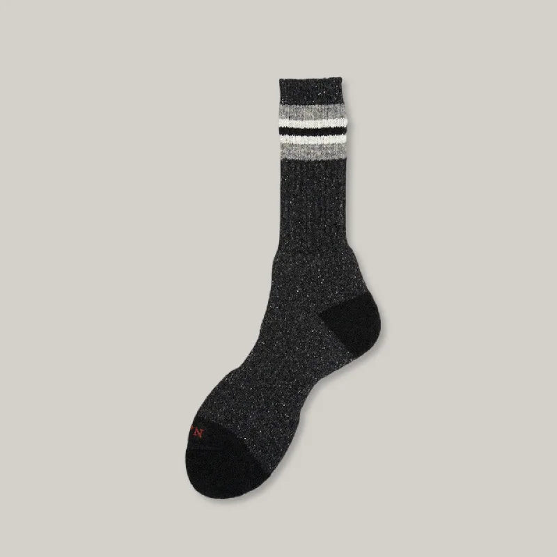 Boat Neck Women's Merino Wool Sweaters in Neutral ShadesNIGEL CABOURN BORDER SOCKS - CHARCOAL GREY Boat Neck Women's Merino Wool Sweaters in Neutral ShadesNIGEL CABOURN BORDER SOCKS - CHARCOAL GREY