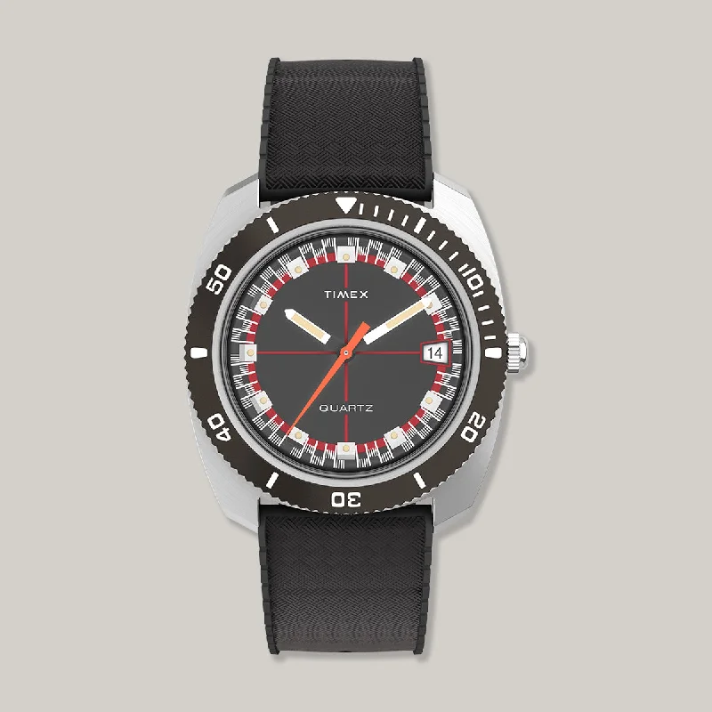 Sleeveless Women's Silk - Trimmed Sweaters for SummerQ TIMEX 1971 VELOCITY - BLACK RUBBER STRAP Sleeveless Women's Silk - Trimmed Sweaters for SummerQ TIMEX 1971 VELOCITY - BLACK RUBBER STRAP