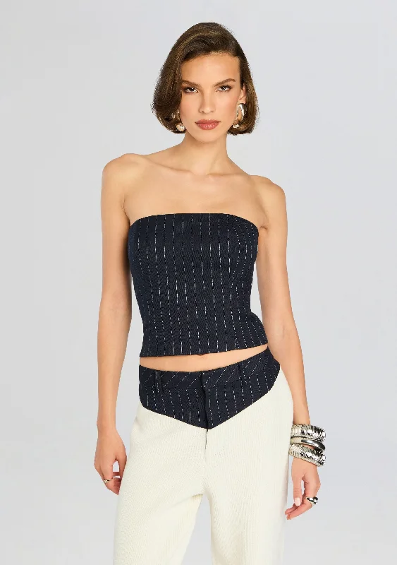 Tie - Front Women's Lambswool Sweaters in Pastel HuesBridgette Bustier Top