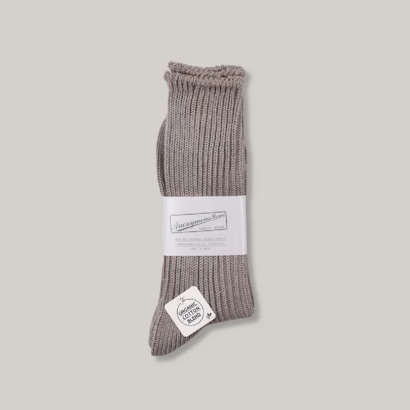 Hooded Women's Fleece - Lined Sweaters for WinterANONYMOUS ISM OC L/G RIB CREW - CASHMERE GREY Hooded Women's Fleece - Lined Sweaters for WinterANONYMOUS ISM OC L/G RIB CREW - CASHMERE GREY